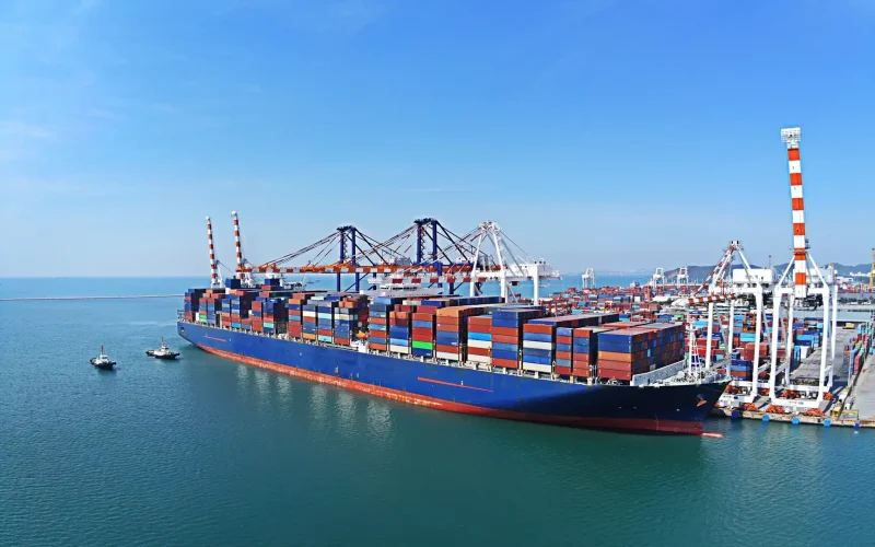 Aerial top view containers ship cargo business com 2026 01 09 06 16 05 utc